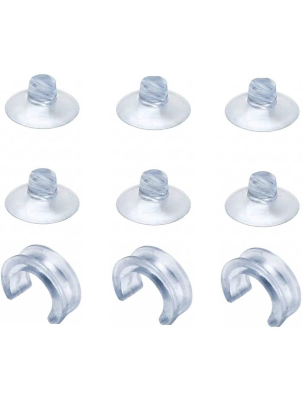 9-Piece Shower Caddy Suction Cups Set - Heavy-Duty, Easy Attach, Clear Design